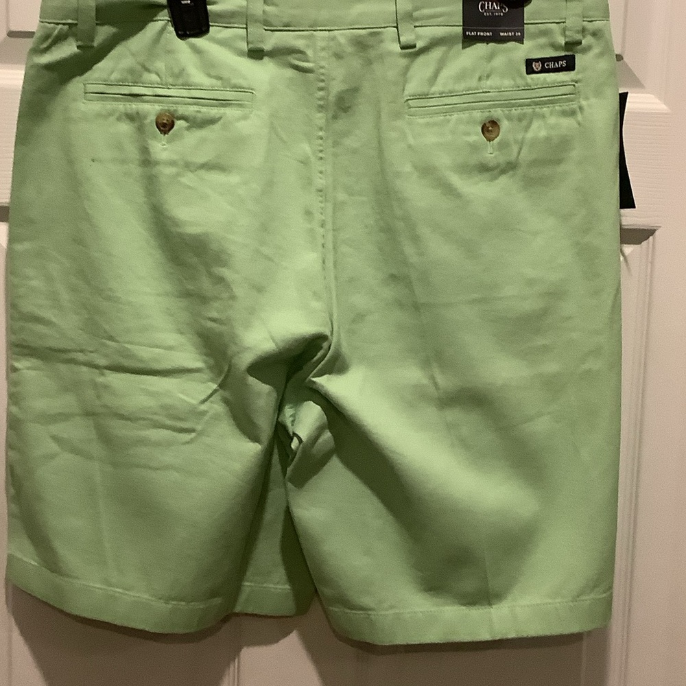 Chaps Light Green Flat Front‎ Men's Shorts - Picture 5 of 8